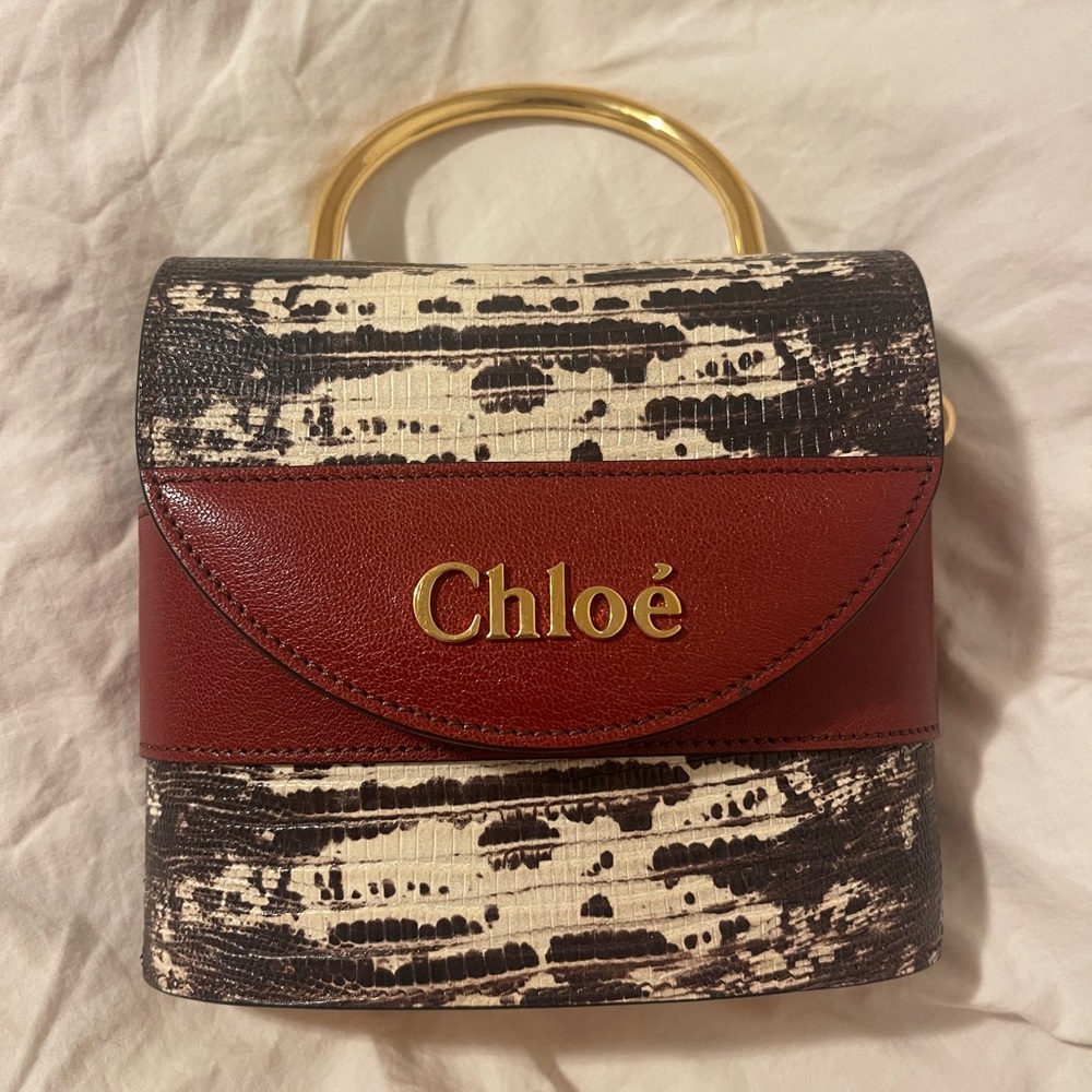 Chloe Mini Bag with Gold Handle - Picture 2 of 14